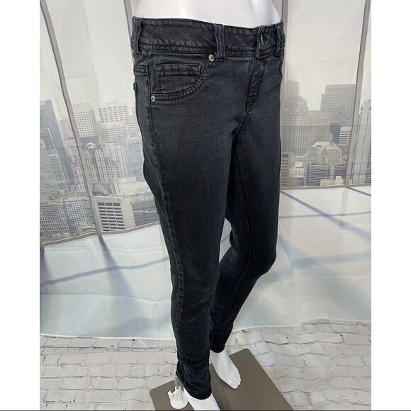 Mossimo Black Faded Skinny Denim Jeggings Size 6 - Picture 4 of 12